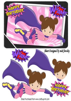 Take That! Wham, Super Girl in Purple Cape