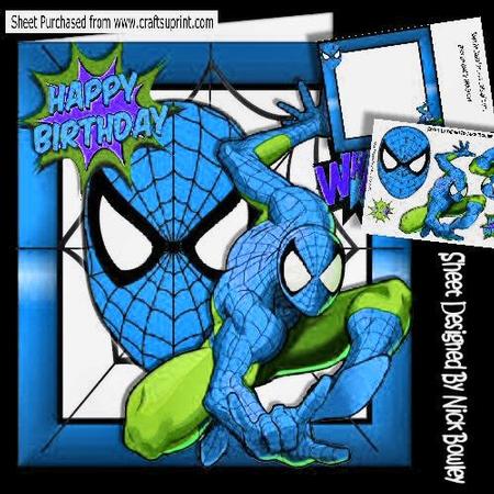 Superhuman Spider Web Blue Mask with Hero 8x8 Mini Kit