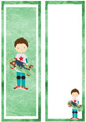 Urban Sk8ter Boy, with His Skateboard Tall Dl Insert