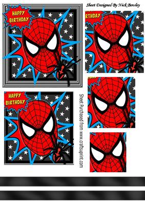 Spider Web Mask with Spider and Stars Pyramids
