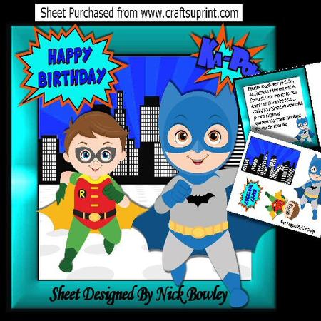 Batman in the The City with Robin Ka-pow! 8x8 Mini Kit