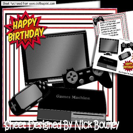 Games Machine, with Tv and Gadgets 8x8 Mini Kit