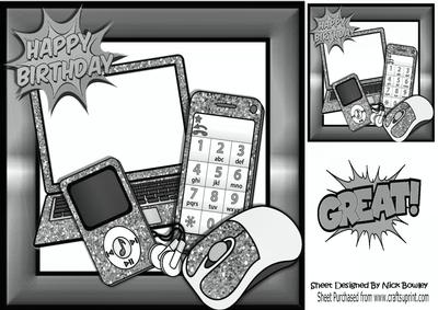 Silver Glitter Mp3 Player, Laptop, Mobile 8x8