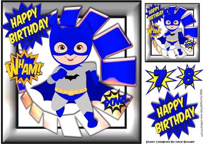 Batman Running to Save the World, Wham! Pow! Blue 8x8