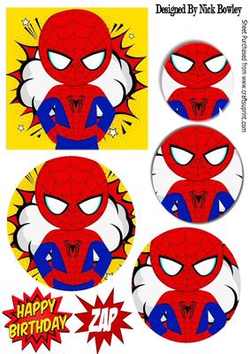 Super Hero Spider Man Oval Pyramids