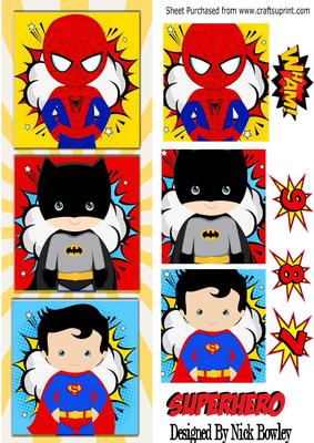 Super Hero Slayers Tall Dl Card with Pyramids