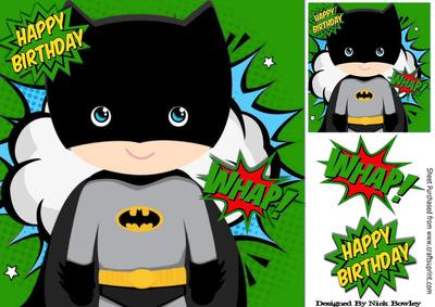 Super Hero Batman Green, 8x8