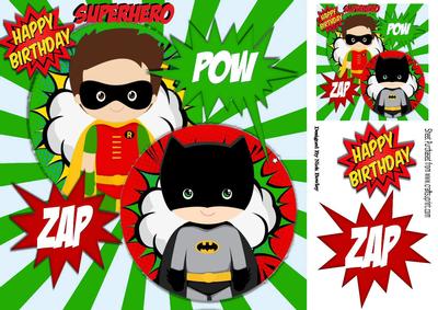 Batman & Robin the Dynamic Duo Green 8x8