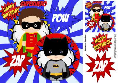 Batman & Robin the Dynamic Duo Blue 8x8