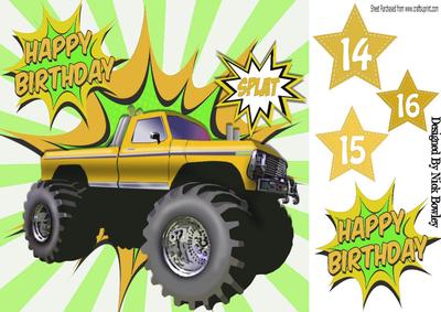 Gold Monster Truck! 8x8