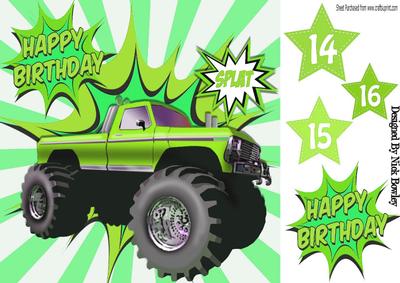 Green Monster Truck! 8x8