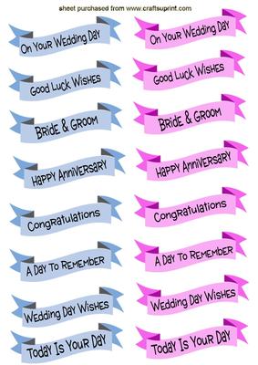 Wedding/anniversary Sentiment Scroll Tags
