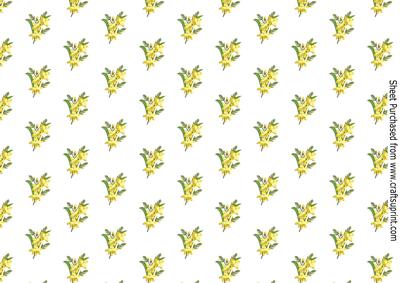 Pretty Yellow Lillies Backing Paper (landscape)
