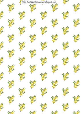 Pretty Yellow Lillies Backing Paper (portrait)