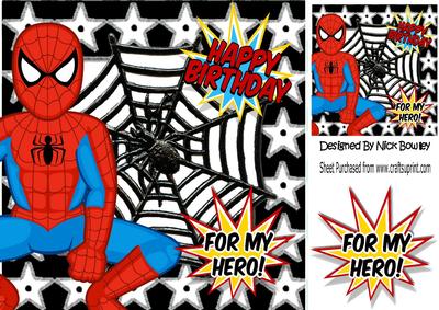 For My Hero, Spiderman in Star Frame with Web 8x8