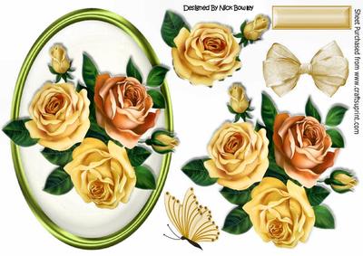 Pretty Shades of Peach and Cream Roses with Bow