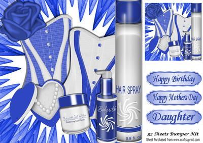 A Night in to Pamper Yourself in Blue Accessories 8x8