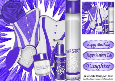 A Night in to Pamper Yourself in Purple Accessories 8x8