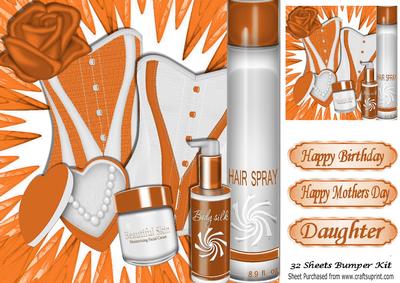 A Night in to Pamper Yourself in Orange Accessories 8x8