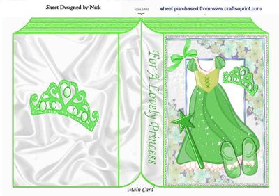 A Fairytale Book of a Green Sparkle Dress Folded Book