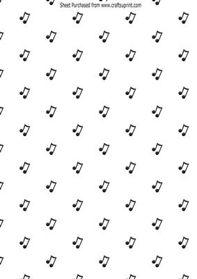 Black Symbol Music Backing Paper ( Portrait)