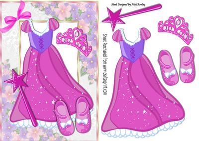 Pretty Pink Sparkle Princess Dress with Tiara