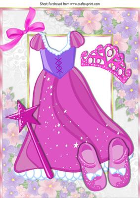 Pretty Pink Sparkle Princess Dress with Tiara A4