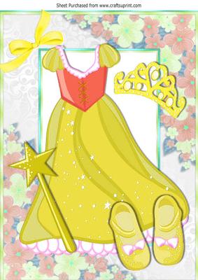 Pretty Gold Sparkle Princess Dress with Tiara A4