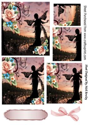 Pretty Silhouette Faerie in the Moonlight Pyramids
