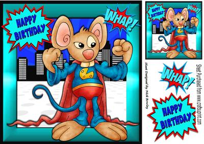 Super Mouse! is in the City Whap! Take That 8x8