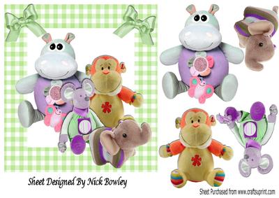 Cuddly Toys Stuffed with Love, in Gingham with Bows