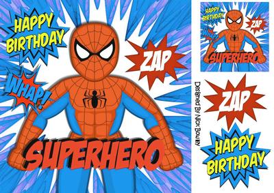 Super Hero Spiderman Whap! (orange) 8x8