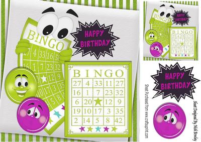 Lime Toony Bingo Board 8x8