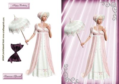 Beautiful Vintage Lady with Parosol