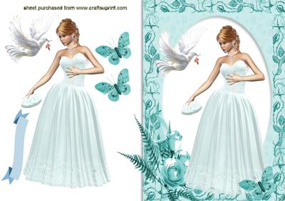 Beauty & Elegance Pretty Lady in White Gown