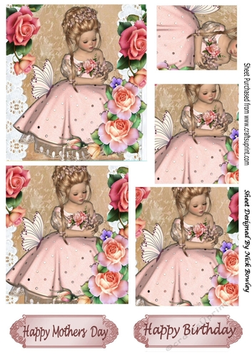 pretty in pink with roses and lace pyramids