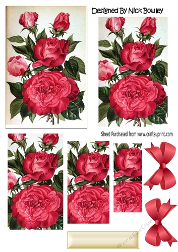 Pretty red roses with bow pyramids