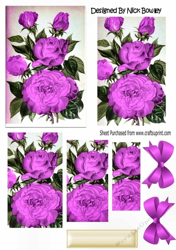 Pretty Cerise roses with bow pyramids