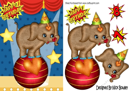 Cute ele balancing on a ball in the circus