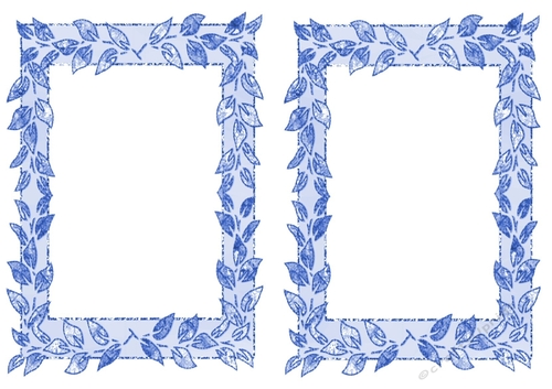 Lovely Card fronts /toppers  in blue  leaf design