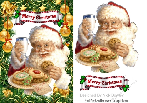 Lovely santa with his milk and cookies Ho! Ho! Ho!