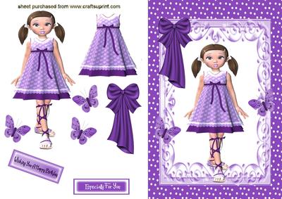 Cute Little Girl in Purple Dress