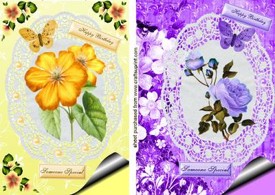 Two Toppers of Pretty Flowers