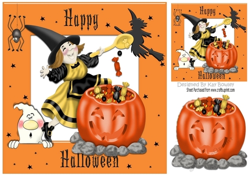 The Witching Hour For Halloween with ghost and spider