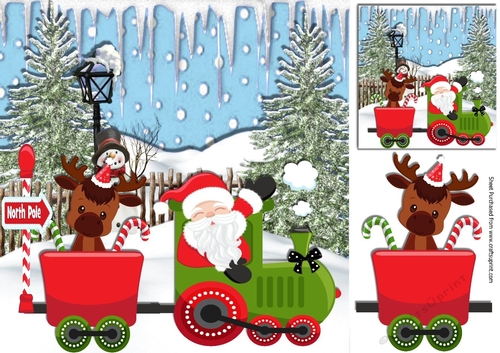 Ho! Ho! HO! Were off to the north pole in santa train 8x8