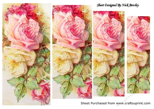  pink and cream roses pyramids