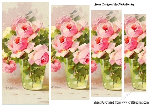 pretty painted pink garden roses pyramids