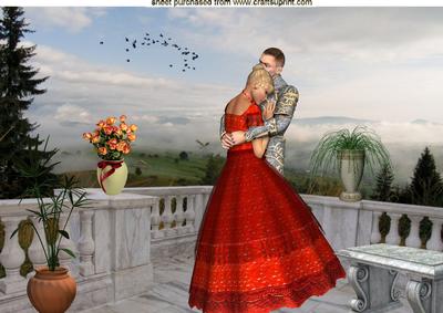 Beautiful Scene of Love A4 Topper