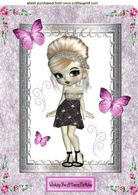 Cute Little Girl A4 Topper