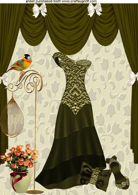 Sheer Elegance, with Little Bird A4 Topper